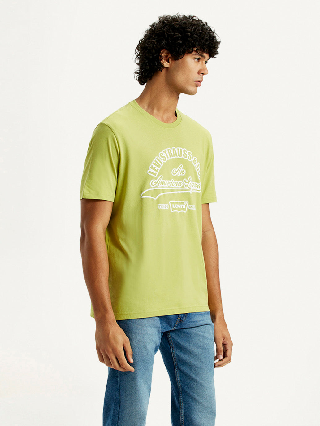 Men's Typography Regular Fit T-Shirt - Side View