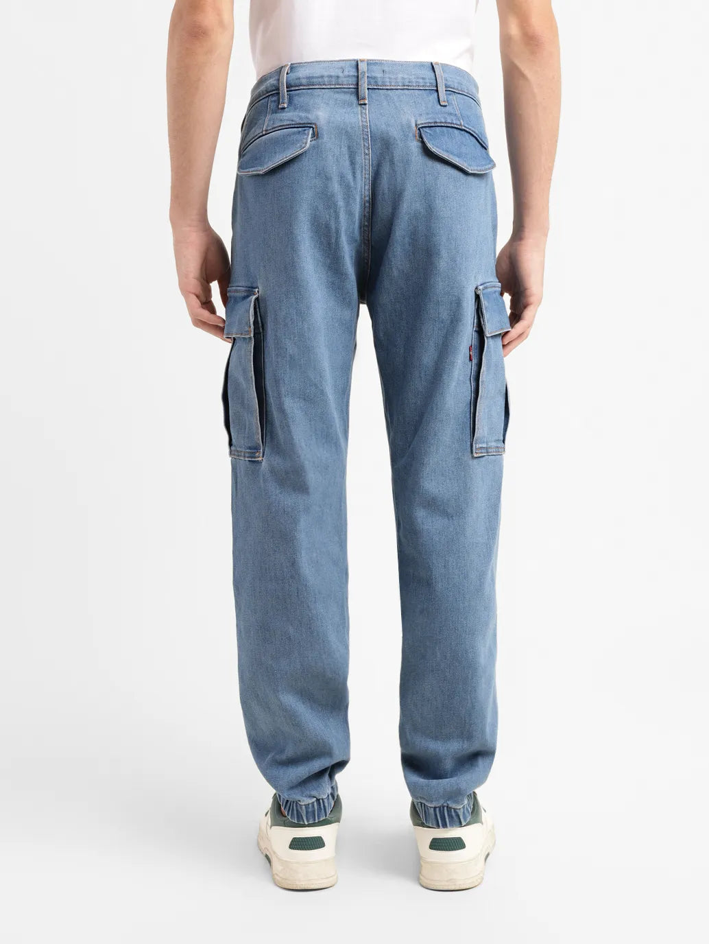 Men's Regular Fit Mid Indigo Joggers - f1e1f023-e585-42a5-b3a6-189f7bb00637 View
