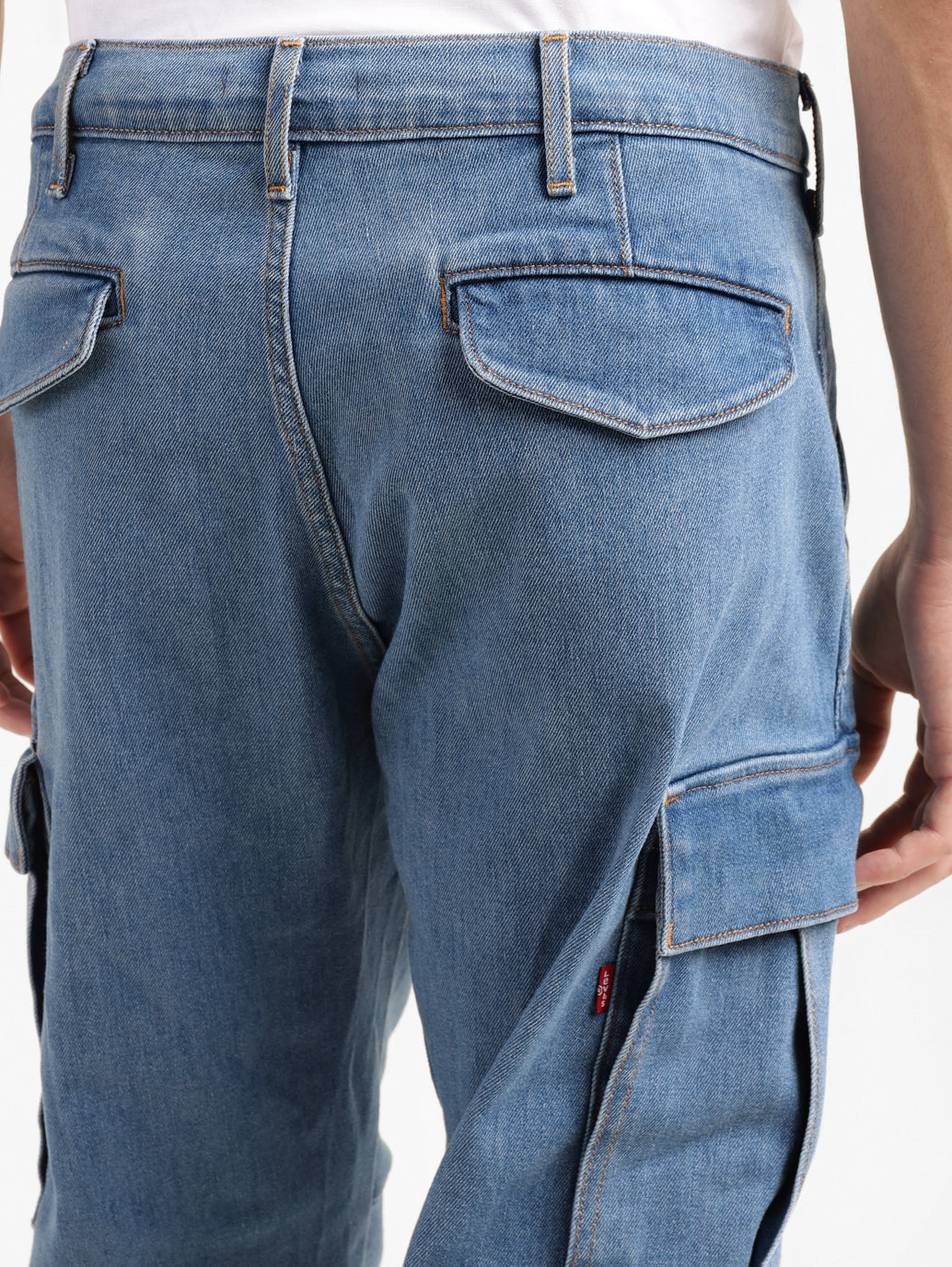 Men's Regular Fit Mid Indigo Joggers - 19fd80b4-eb4f-4c05-8d76-e76bcdf1a45a View
