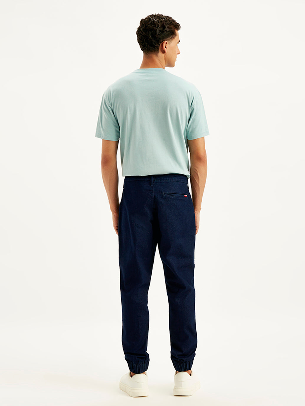 Men's Slim Fit Navy Joggers - 7ed6a79e-ac00-4851-9705-27bb0049af3e View