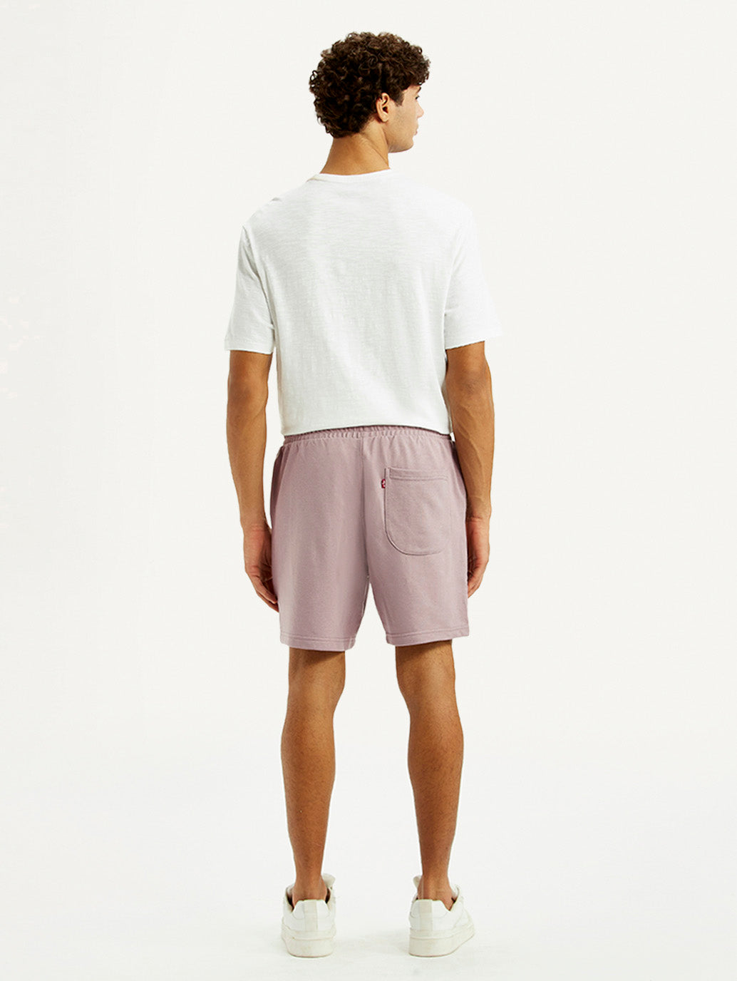 Men's Light Pink Regular Fit Shorts - Back View