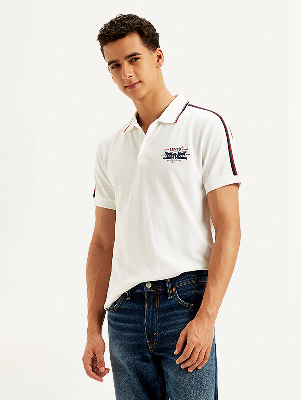 Men's Solid Slim Fit Polo T-shirt - Styleshot View