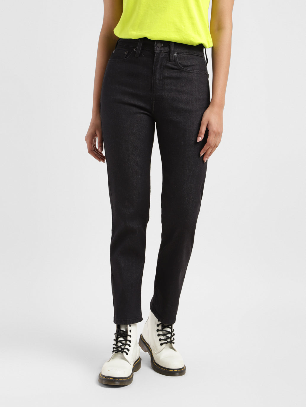 Women's Black Wedgie Straight Fit Mid Rise Jeans - 0d358a0d-c915-40ae-9a6e-eceeab56886d View