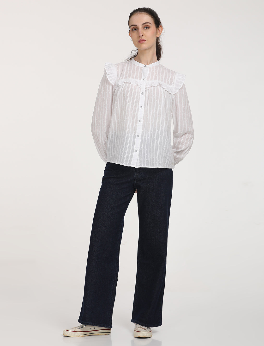 Women's Solid Oversized Shirt - 6 View