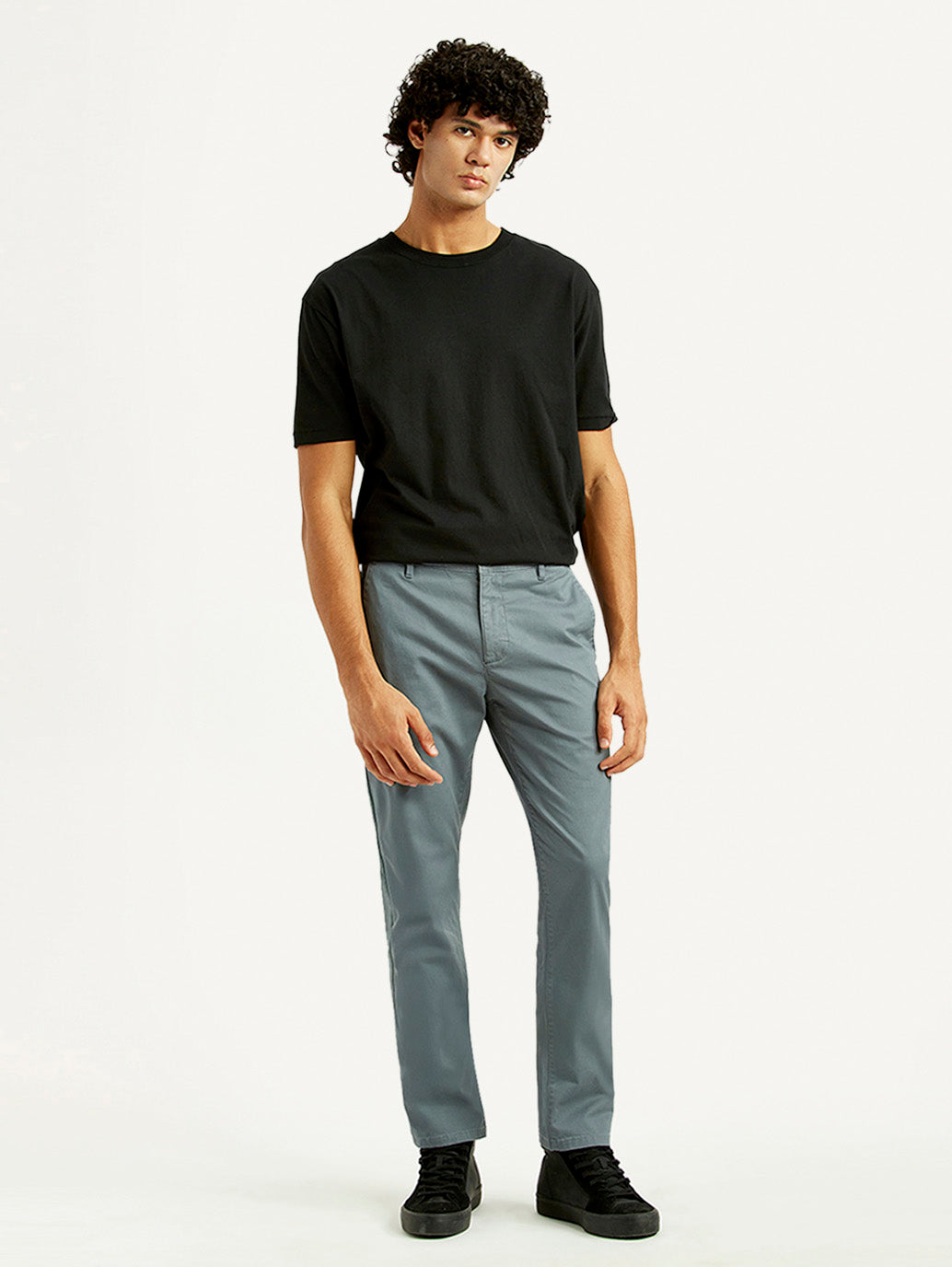 Men's 511 Teal Green Slim Fit Mid Rise Chinos - Front View