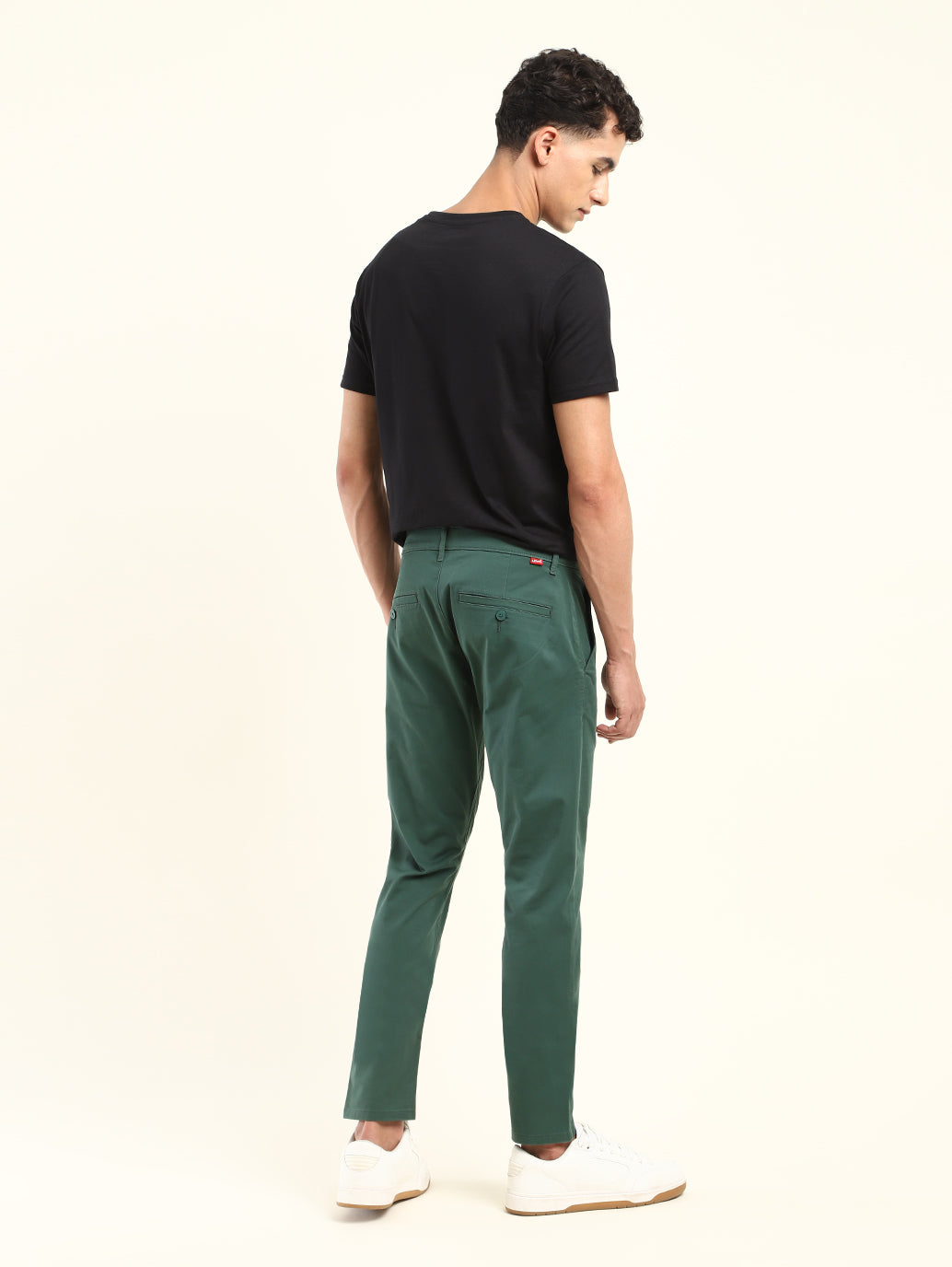 Men's 512 Slim Tapered Fit Green Chinos - Back View