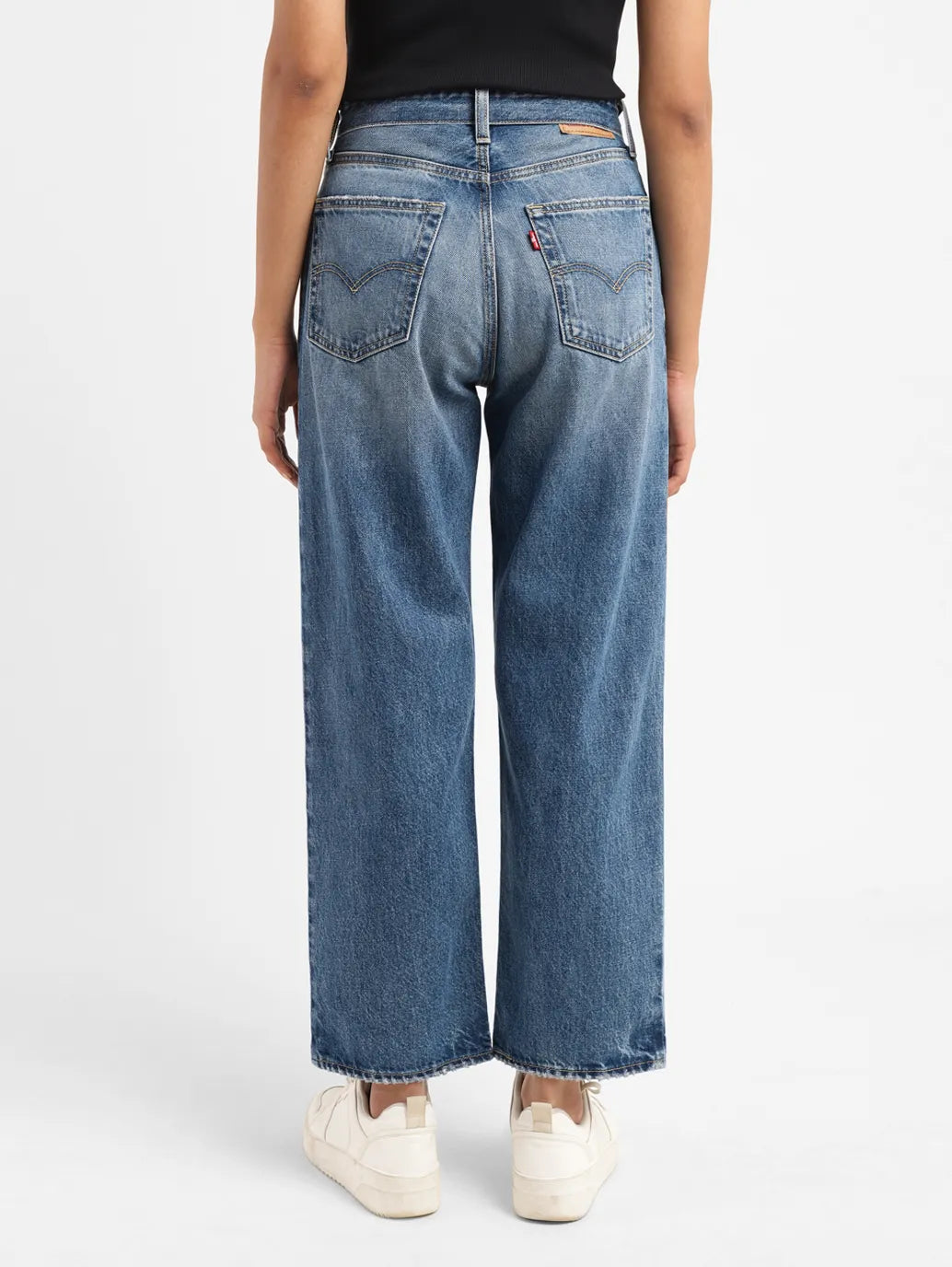 Women's 94 Blue Baggy Wide Leg Fit High Rise Jeans - 70575854-fca9-4312-a4b5-aeda854f1919 View
