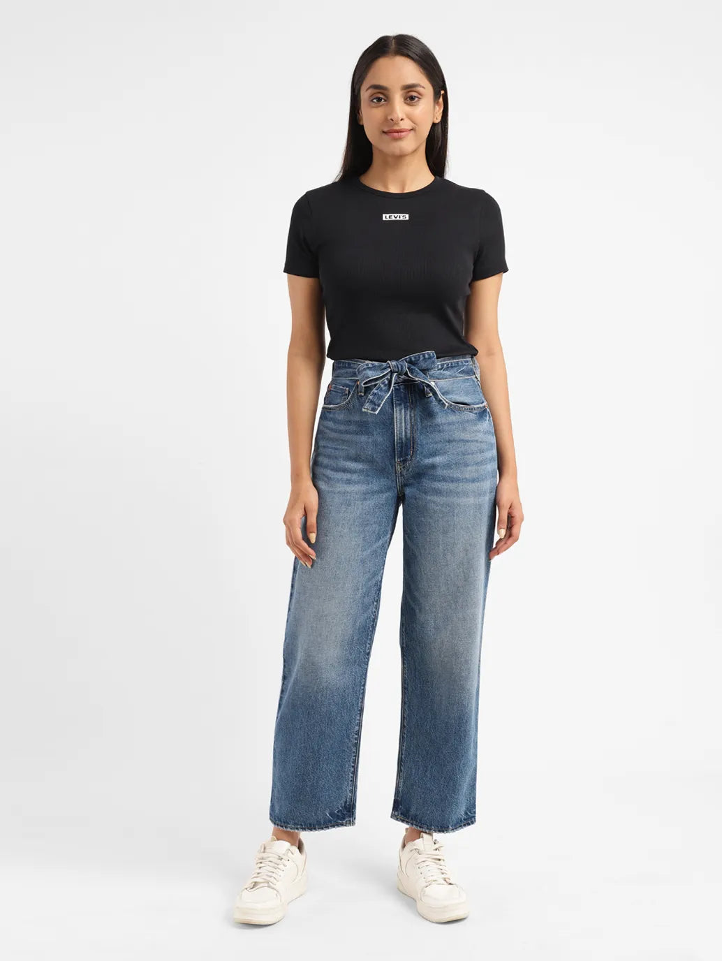 Women's 94 Blue Baggy Wide Leg Fit High Rise Jeans - 2a2ea683-82c9-4184-a39f-5f7258b7fbed View