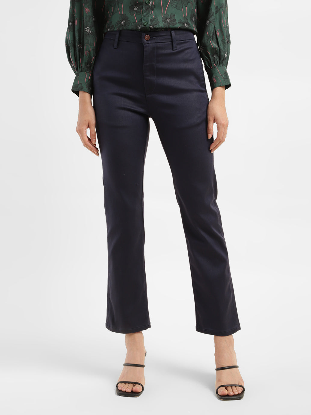 Women's Redloop Navy Blue Wedgie Straight Fit High Rise Jeans - 1160693a-9afe-4c14-a645-cead1bf9f8ed View