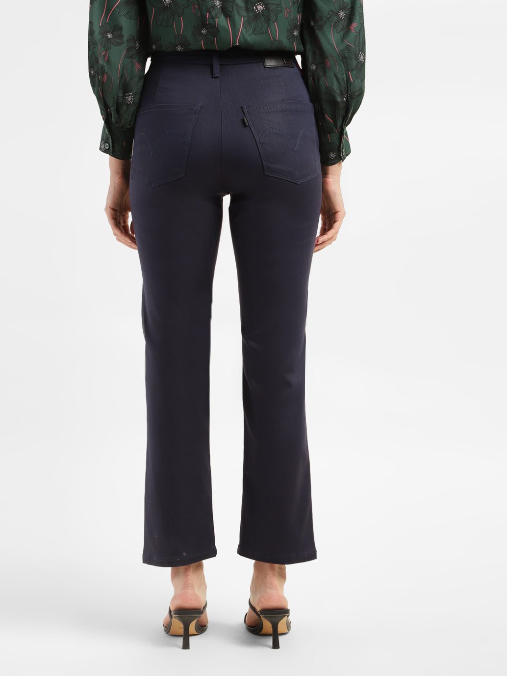 Women's Redloop Navy Blue Wedgie Straight Fit High Rise Jeans - 421cd624-75b0-4dbb-9566-f990e95ff2fe View