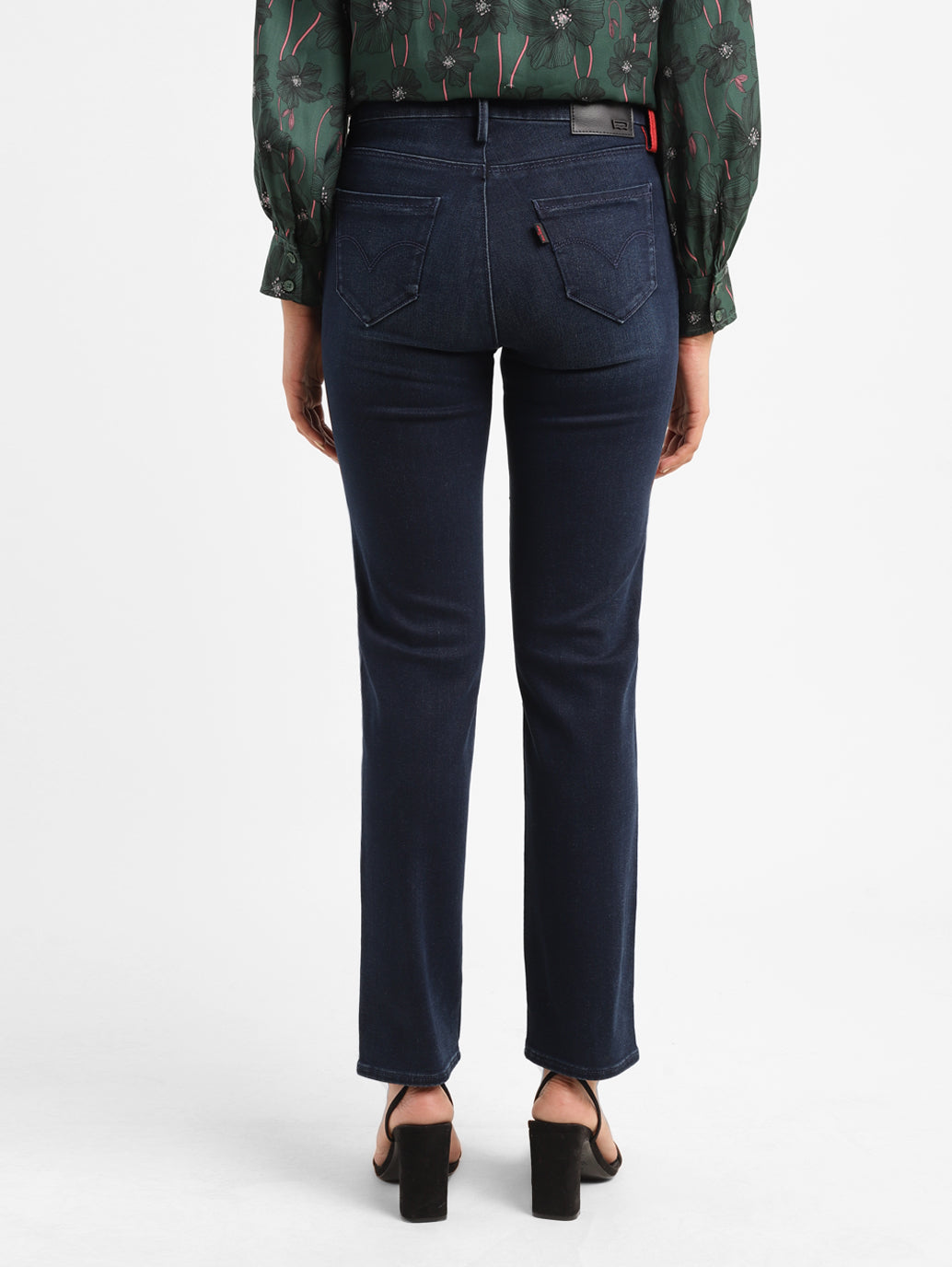 Women's Redloop 724 Blue Straight Fit High Rise Jeans - d86e998a-4f11-4bd3-8b49-a9229b08a2ef View