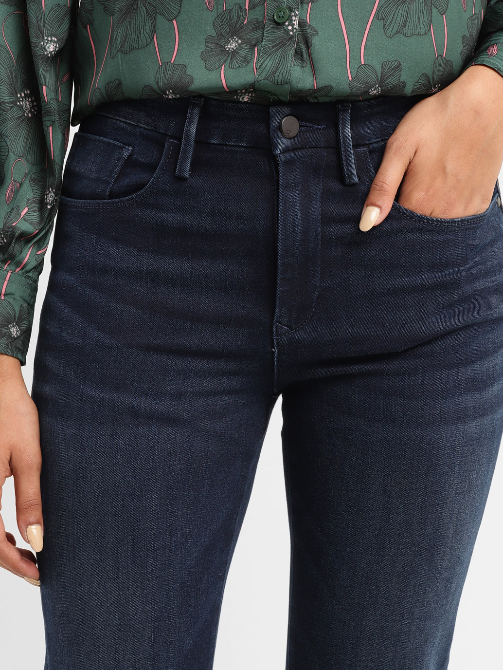 Women's Redloop 724 Blue Straight Fit High Rise Jeans - 5972dc7f-9cbf-4e65-a685-1f470e3bef0e View