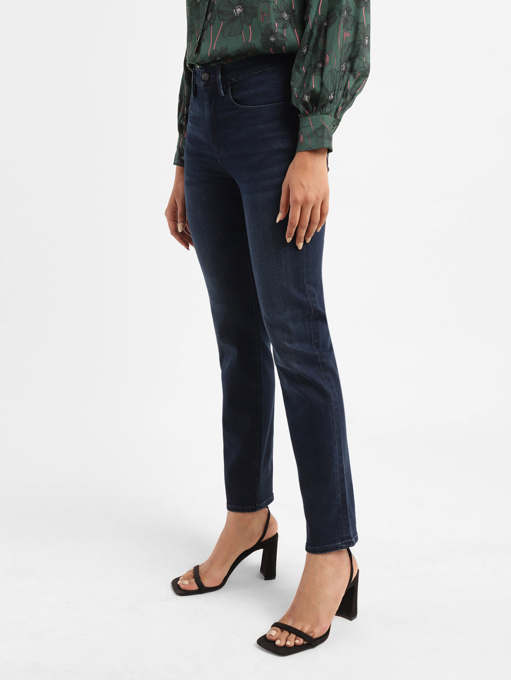 Women's Redloop 724 Blue Straight Fit High Rise Jeans - 4a2284f1-1cf2-4851-9293-392a1fc20ce4 View