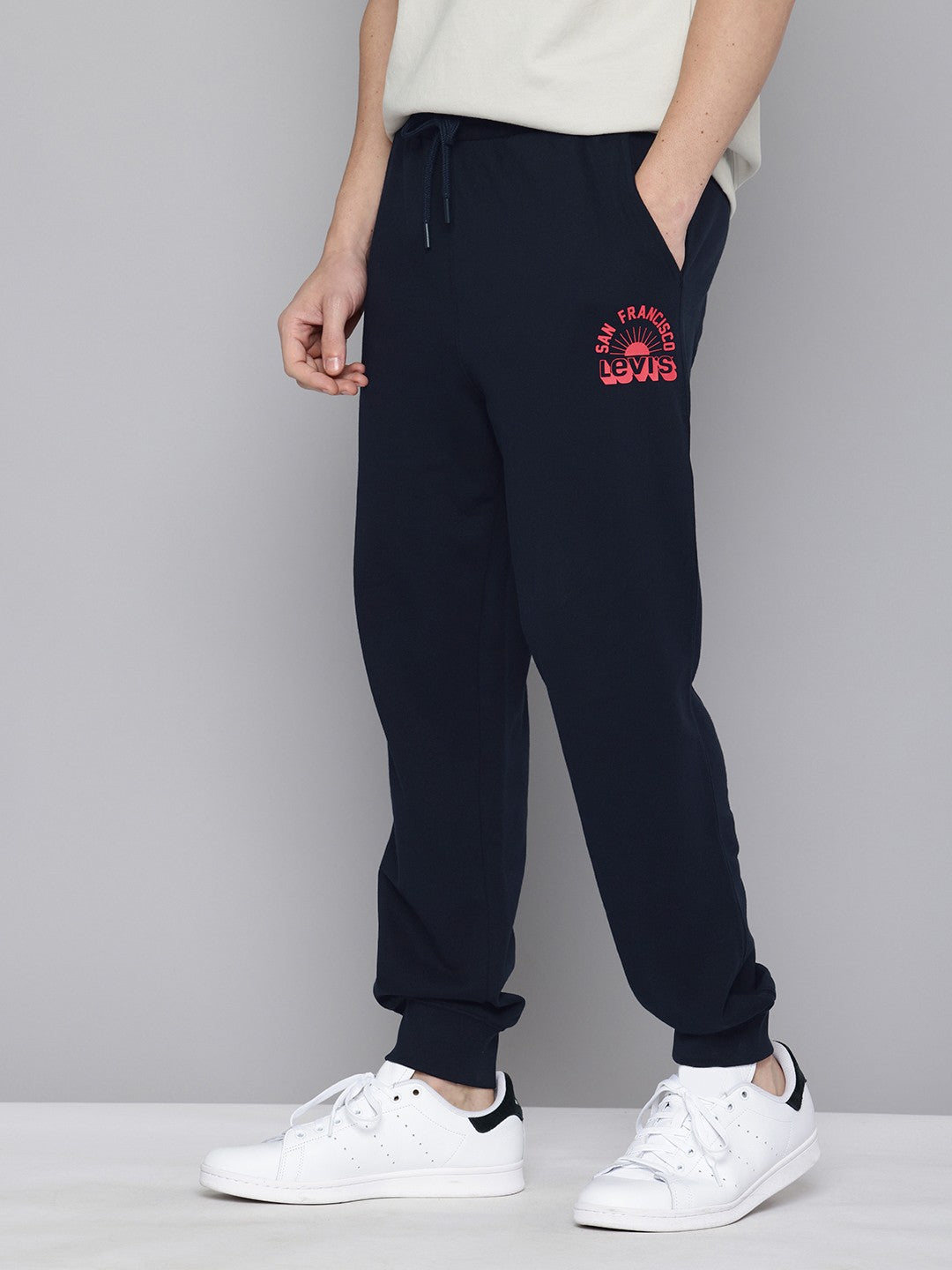 Men's Regular Fit Navy Joggers - 1 View