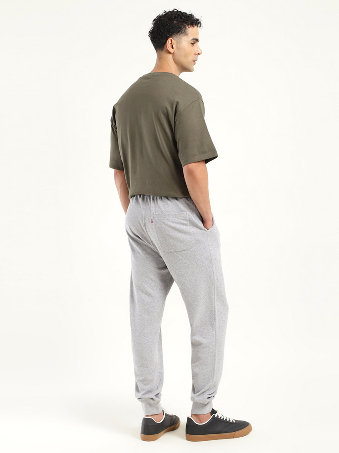 Men's Regular Fit Grey Joggers - 2089bd33-6df4-4fe6-b3bc-ec6438f3ba32 View