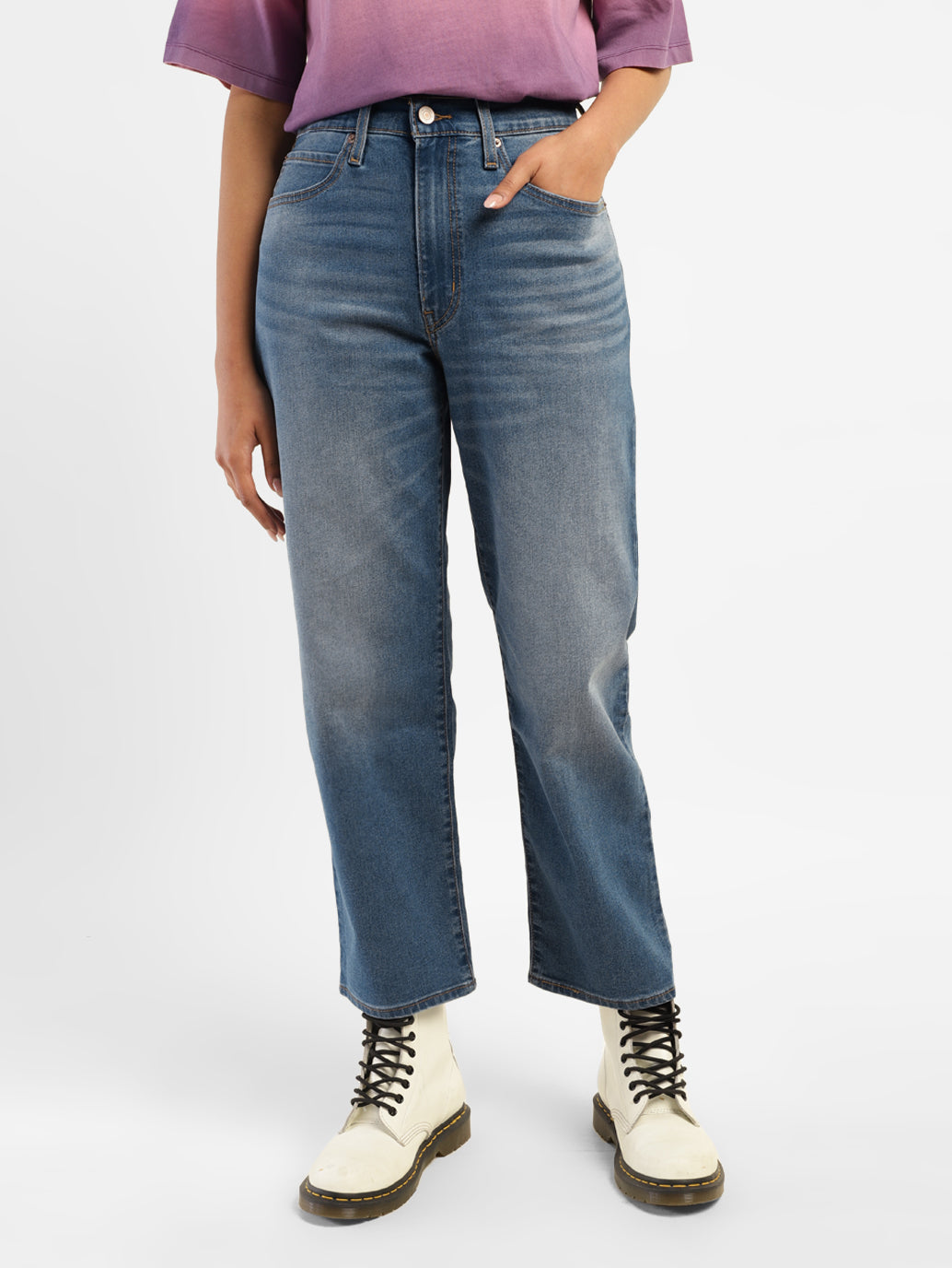 Women's 94 Blue Baggy Fit High Rise Jeans - 795398e5-49d8-4f98-a0b8-a512c26fb854 View