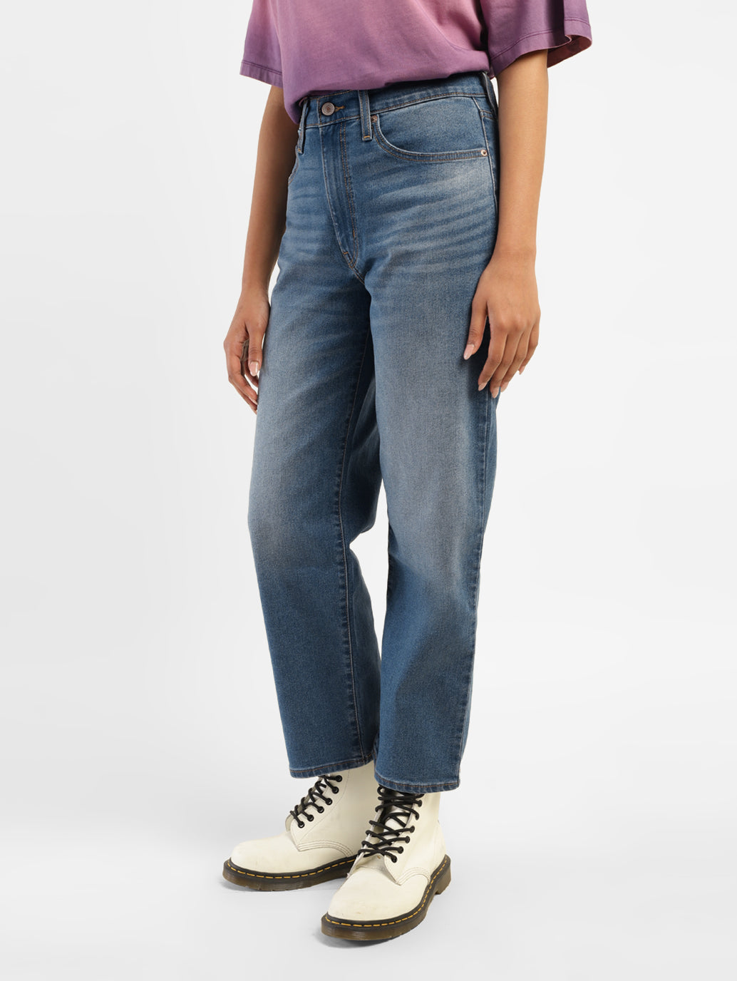 Women's 94 Blue Baggy Fit High Rise Jeans - 06f88bc3-934a-4cff-b41d-d5b226fe759b View