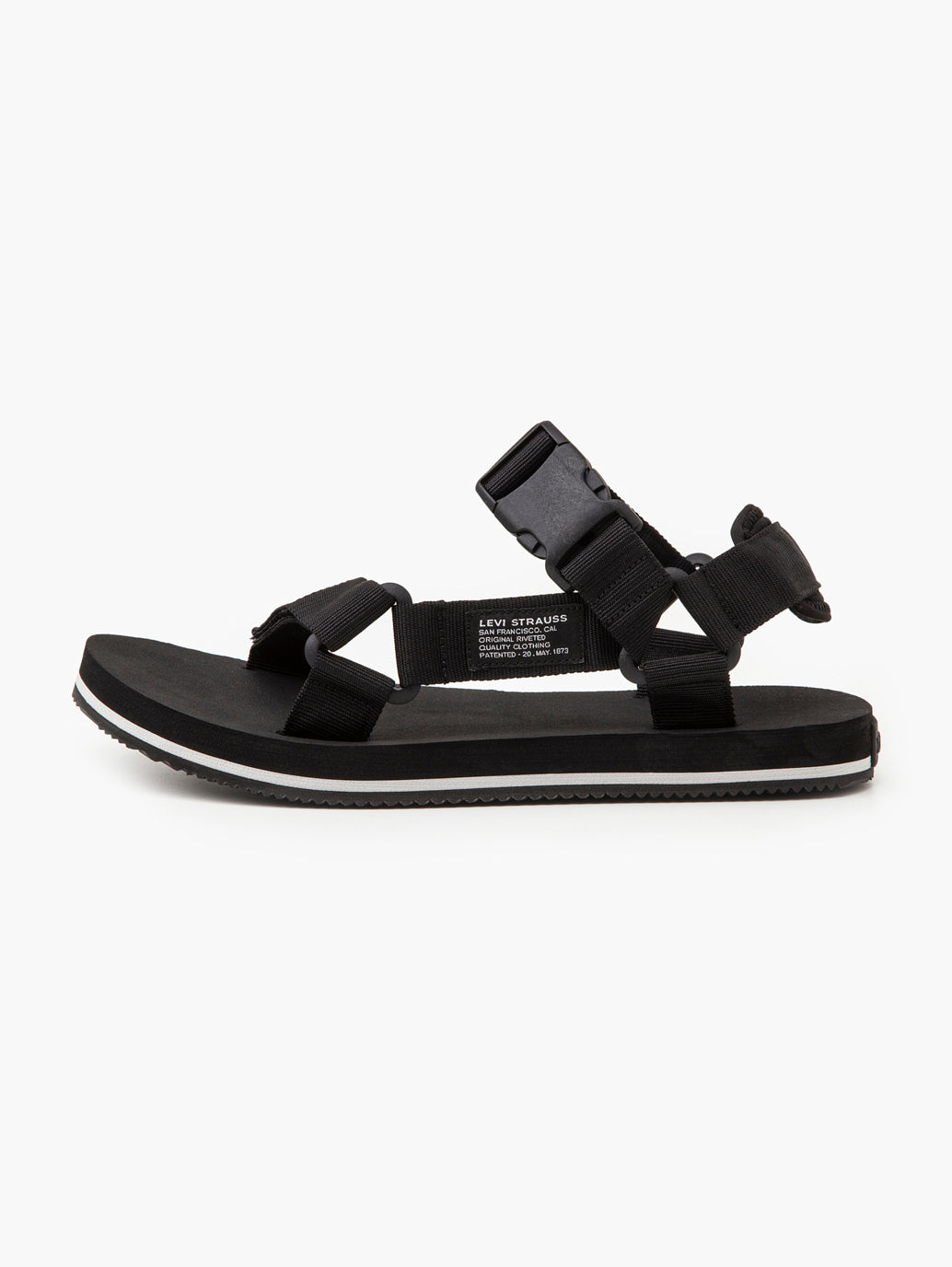 Men's Black Solid Sandals - 272556f6-632c-4d7c-a043-06e3bbc30ced View
