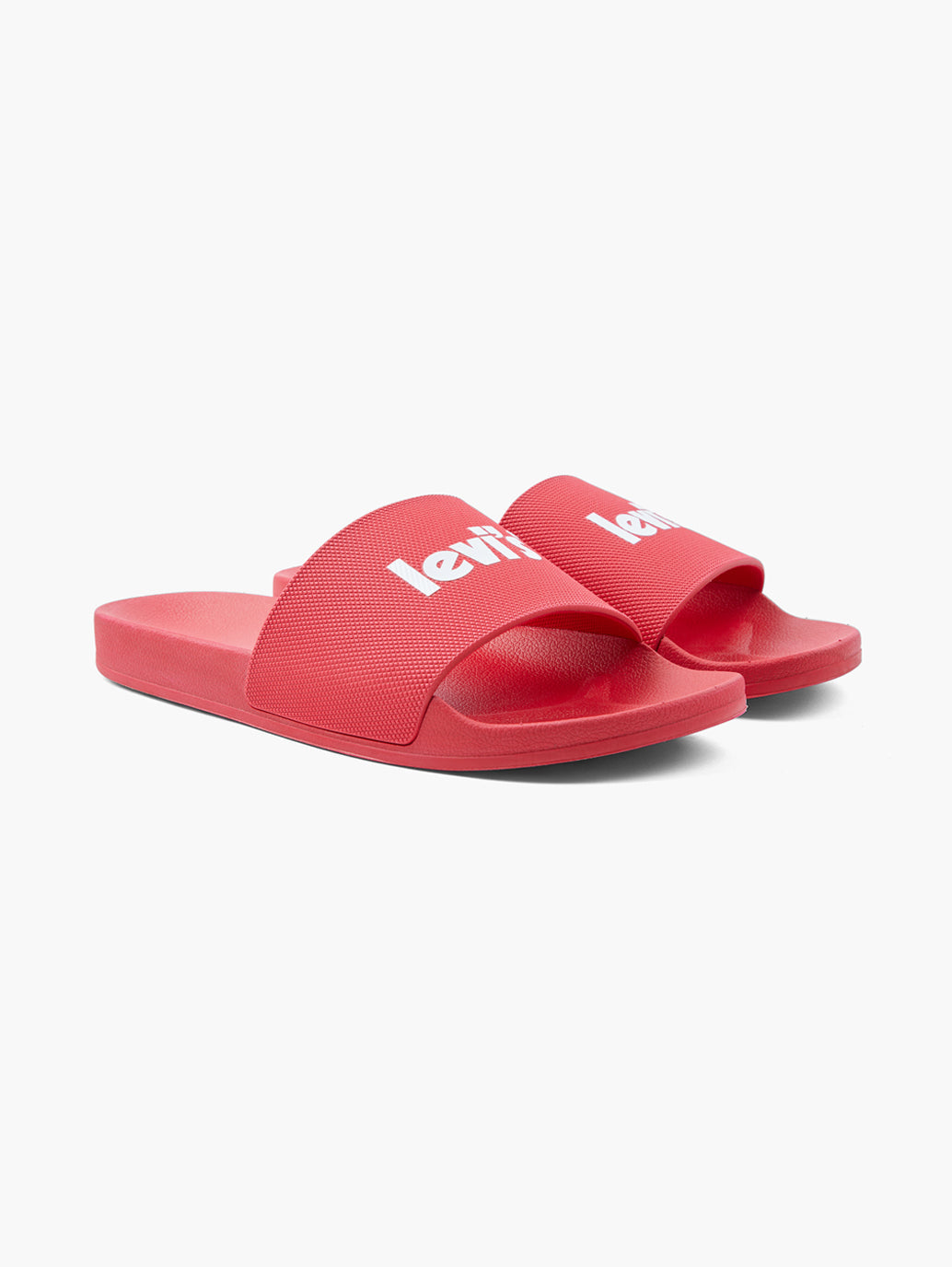 Men's Red Logo Printed Slides - 620fa59b-2371-4236-b13b-5a89fe3a71d2 View