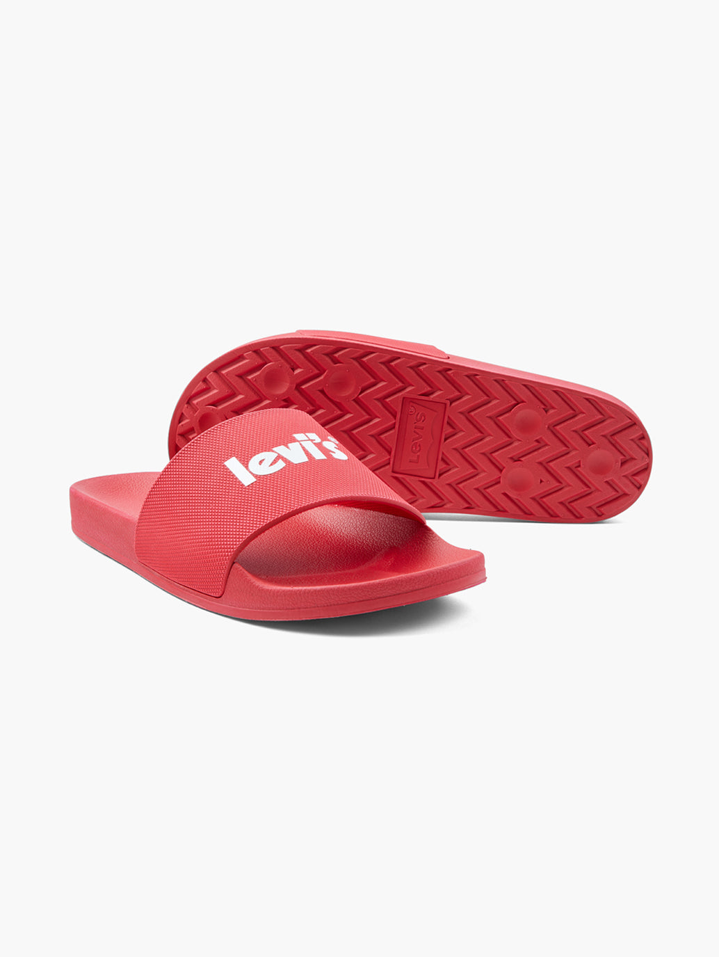 Men's Red Logo Printed Slides - 1ceef11a-6962-48e8-bbbe-430253a22b9f View