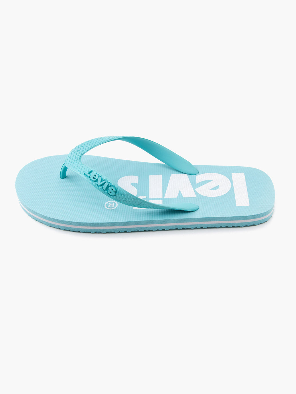 Men's Blue Debossed & Printed Logo Flip-Flops - ed763377-c266-453e-8c06-6168ed3e3533 View