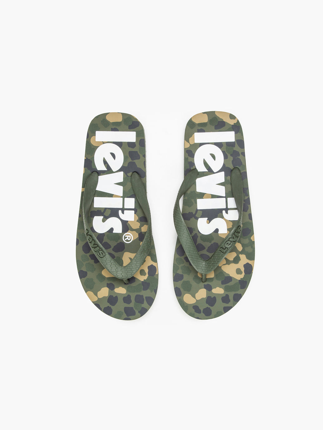 Unisex Green Brand Logo Flip Flops - 6aff7d07-9c2d-49c2-89bf-fe70b50cf4e9 View