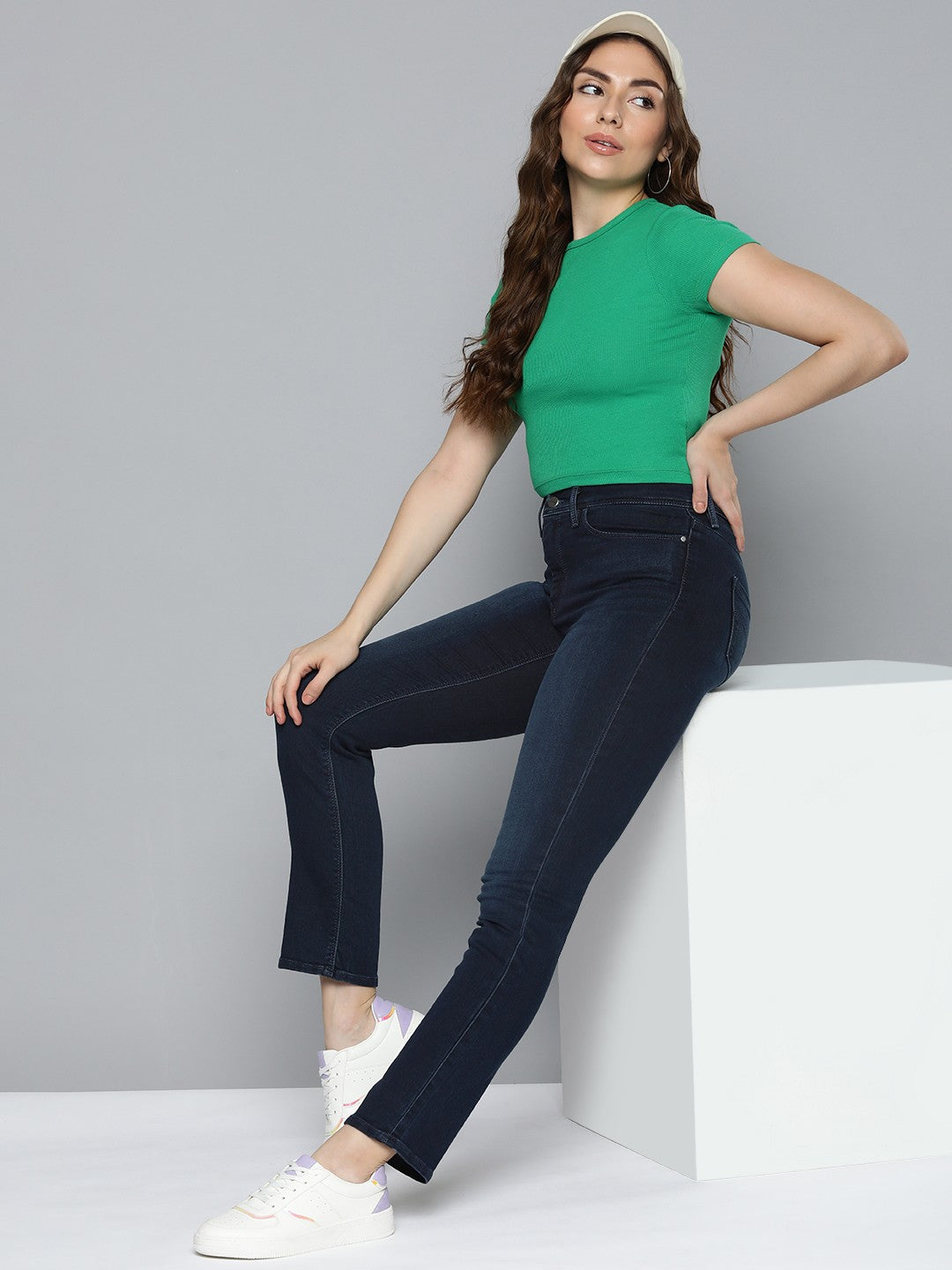 Women's Redloop 312 Blue Straight Fit Mid Rise Jeans - b4f9a2f9-8d61-4909-bf5e-71c64e9a97021710924466520-Levis-Women-Jeans-7721710924466035-4 View