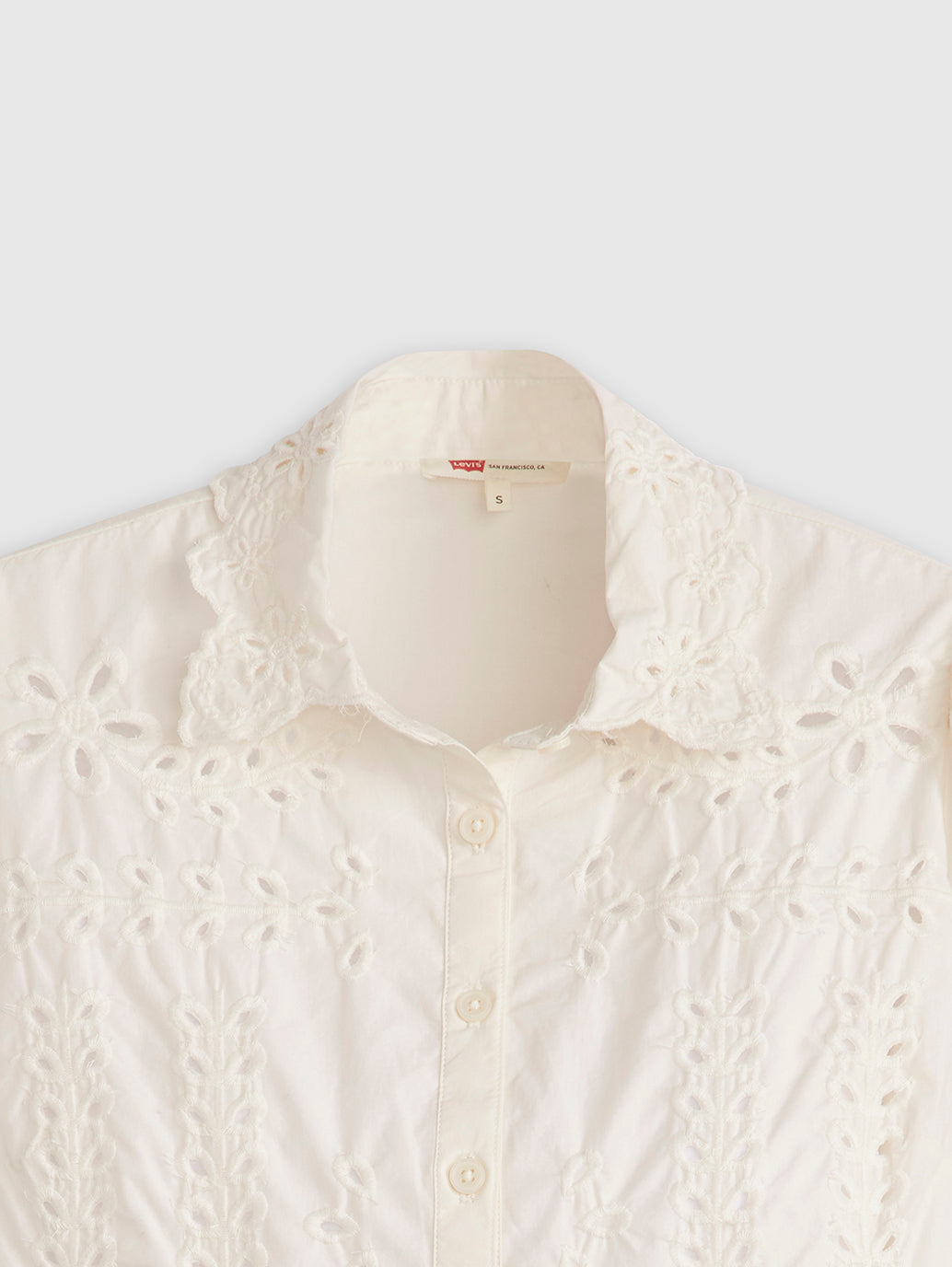 Women's Schiffli Spread Collar Shirt - b4fe77d84ebb97b0e419b4655eb9e972 View