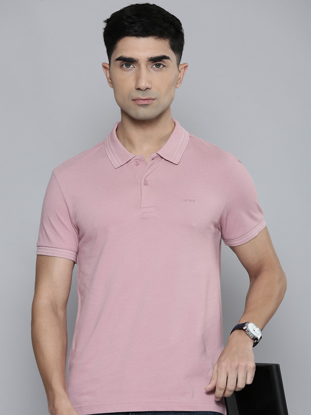 Men's Solid Slim Fit Polo T-shirt - cd517d9d-a9fb-43b3-9f83-4b87eb7650651743490264669-Levis-Polo-Collar-Slim-Fit-T-shirt-9701743490264187-1 View