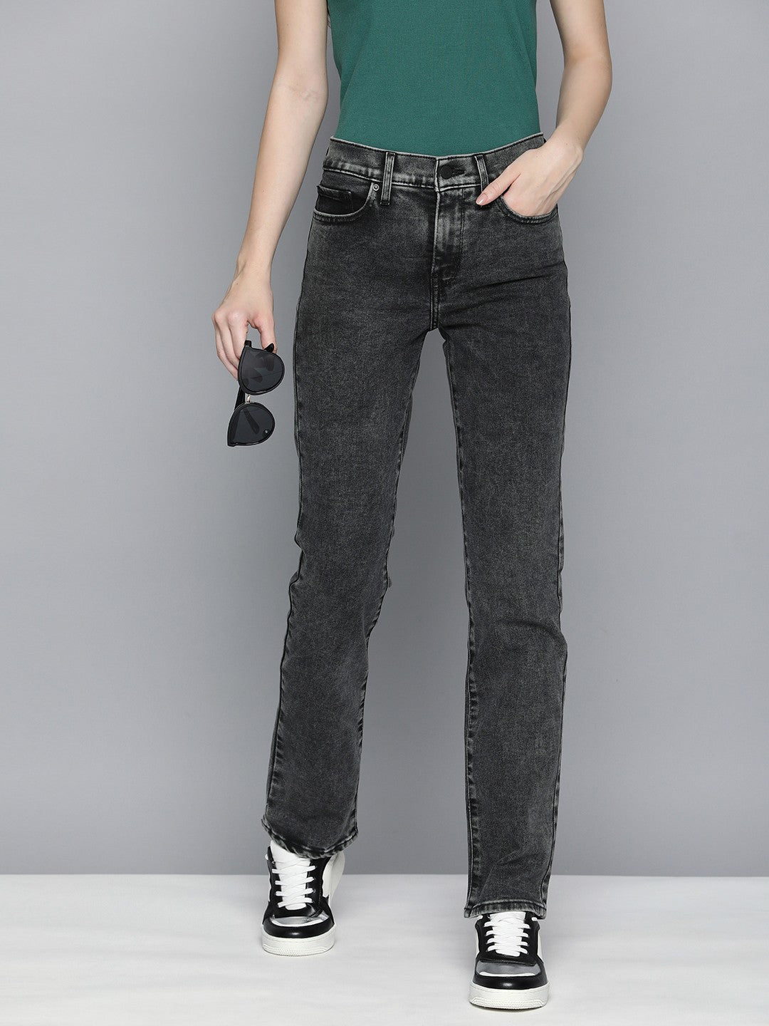Women's 314 Grey Straight Fit High Rise Jeans - d6b1af47-c190-49c8-b5d7-7bc1b944a4fb1709875746760-Levis-Women-Jeans-5221709875746168-1 View