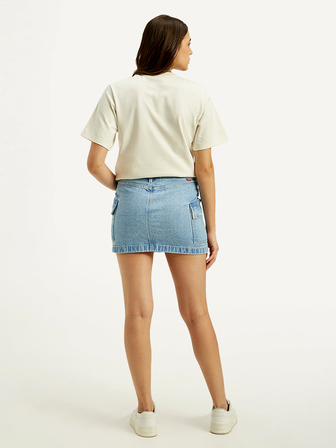 Women's High Rise Blue A-Line Skirt - 7540ef4b-ff88-476d-a030-5536aff2b076 View