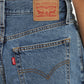 Women's High Rise Navy Regular Fit Skirt - BackDetails View