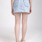 Women's Mid Rise Light Blue Regular Fit Skirt - 3 View