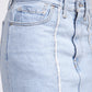Women's Mid Rise Light Blue Regular Fit Skirt - 5 View