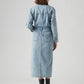 Women's Solid Blue Spread Collar Denim Dress - 445dab4c-aa0f-494e-9a65-d37a7d84adec View