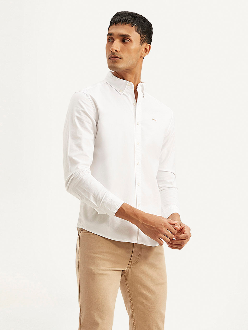 Men's Solid Slim Fit Oxford Shirt - d04cb579-df24-4702-a187-ebaa458a8ee8 View