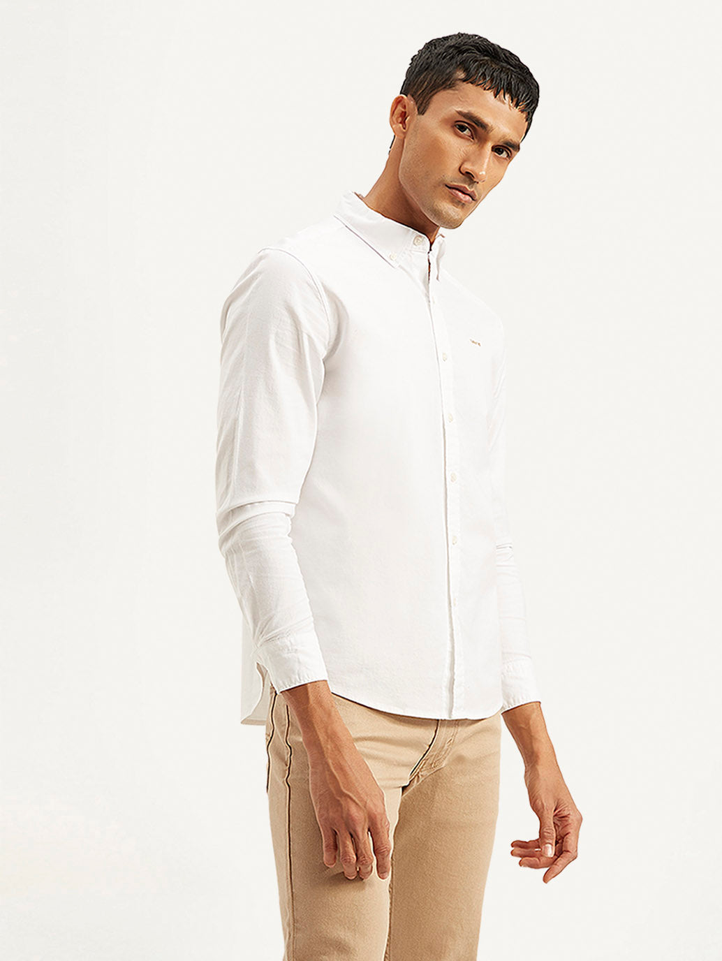 Men's Solid Slim Fit Oxford Shirt - 38dc9426-07aa-4b6a-9d7d-b8a2b3e81113 View
