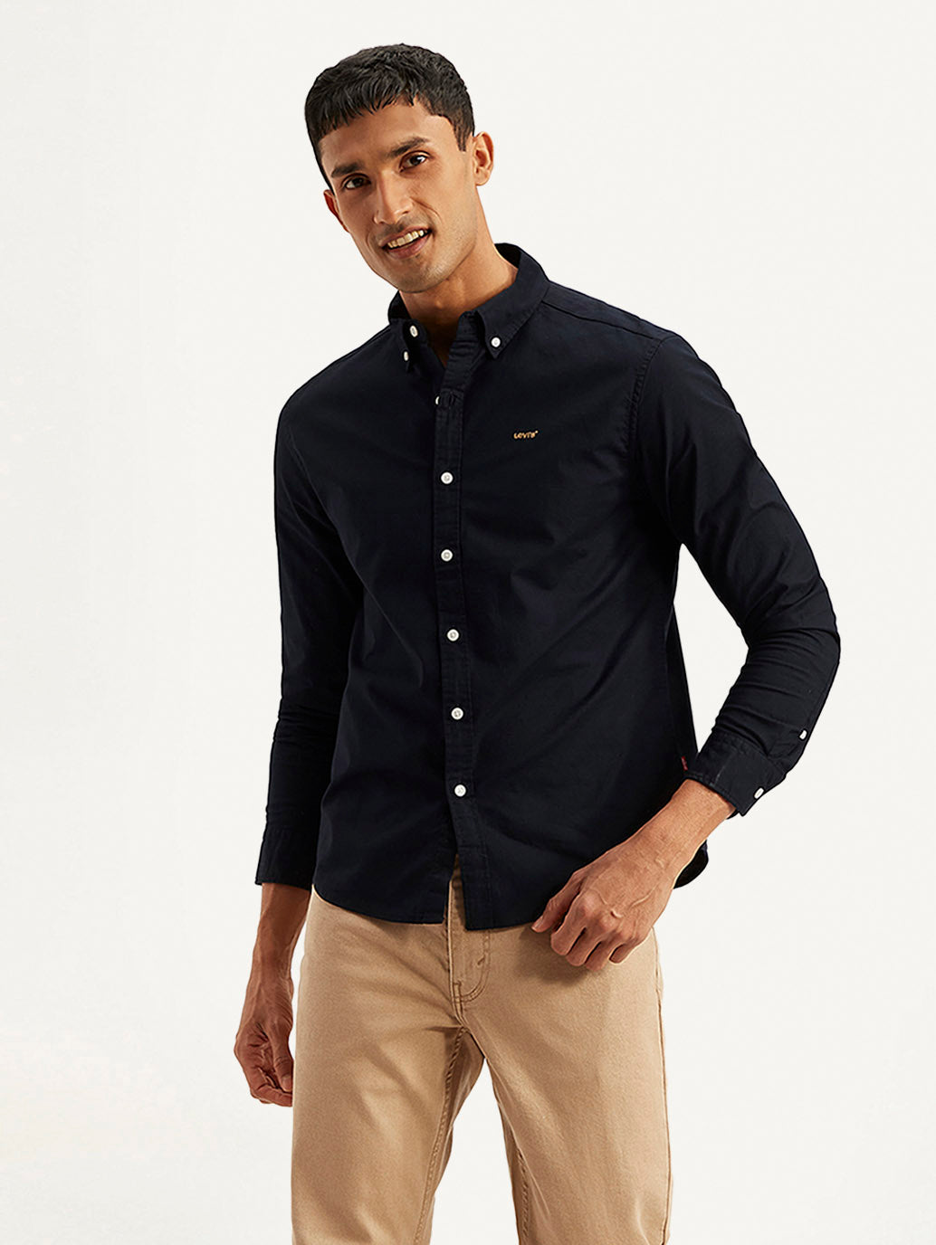 Men's Solid Slim Fit Oxford Shirt - 8b5c01f6-d5e6-4395-9919-ae9e1c792946 View
