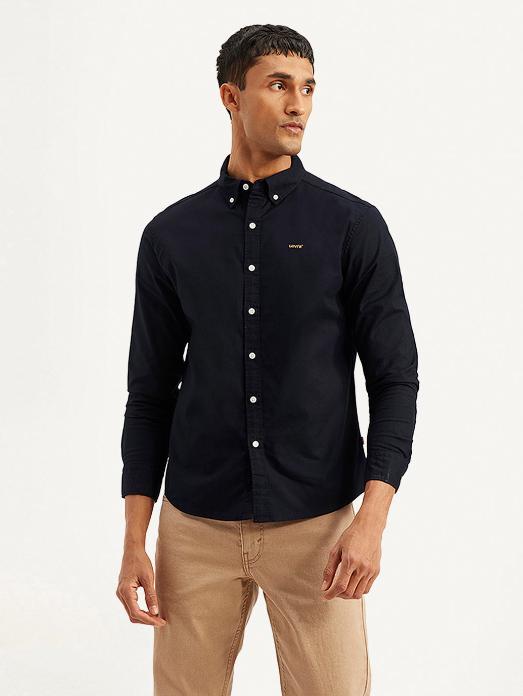 Men's Solid Slim Fit Oxford Shirt - c90dcf92-98c5-4967-bf03-59fe035d37ca View
