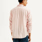 Men's Striped Slim Fit Oxford Shirt - Back View
