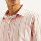 Men's Striped Slim Fit Oxford Shirt - Detail View