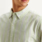 Men's Striped Slim Fit Oxford Shirt - Detail View