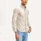 Men's Checkered Slim Fit Oxford Shirt - Side View