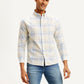 Men's Checkered Slim Fit Oxford Shirt - Styleshot View