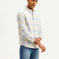 Men's Checkered Slim Fit Oxford Shirt - Side View