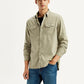 Men's Solid Beige Slim Fit Shirt - Styleshot View