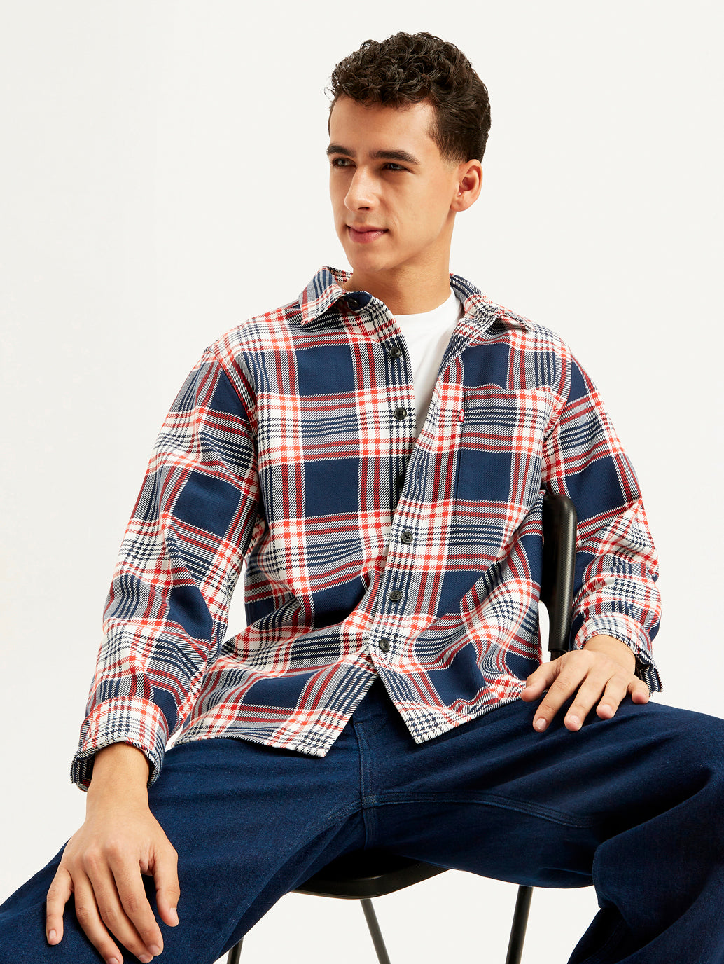 Men's Plaid Regular Fit Shirt - 266e2f65-06dd-4e7e-96fe-57eaf0f3dde7 View