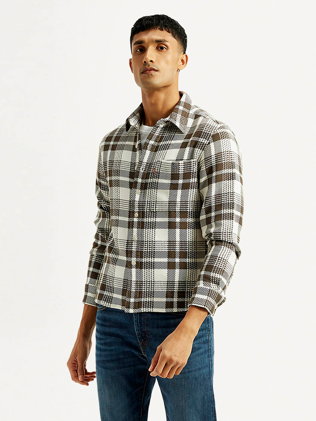 Men's Plaid Relaxed Fit Shirt - Styleshot View