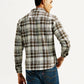 Men's Plaid Relaxed Fit Shirt - Back View