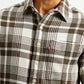 Men's Plaid Relaxed Fit Shirt - Detail View